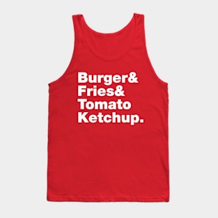 Burger & Fries & Tomato Ketchup. Tank Top